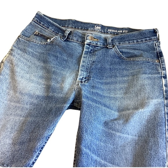 Lee Riders Men’s Regular Fit Jeans Y2K Distressed Fading Size 36x32 Thrashed - Picture 2 of 15